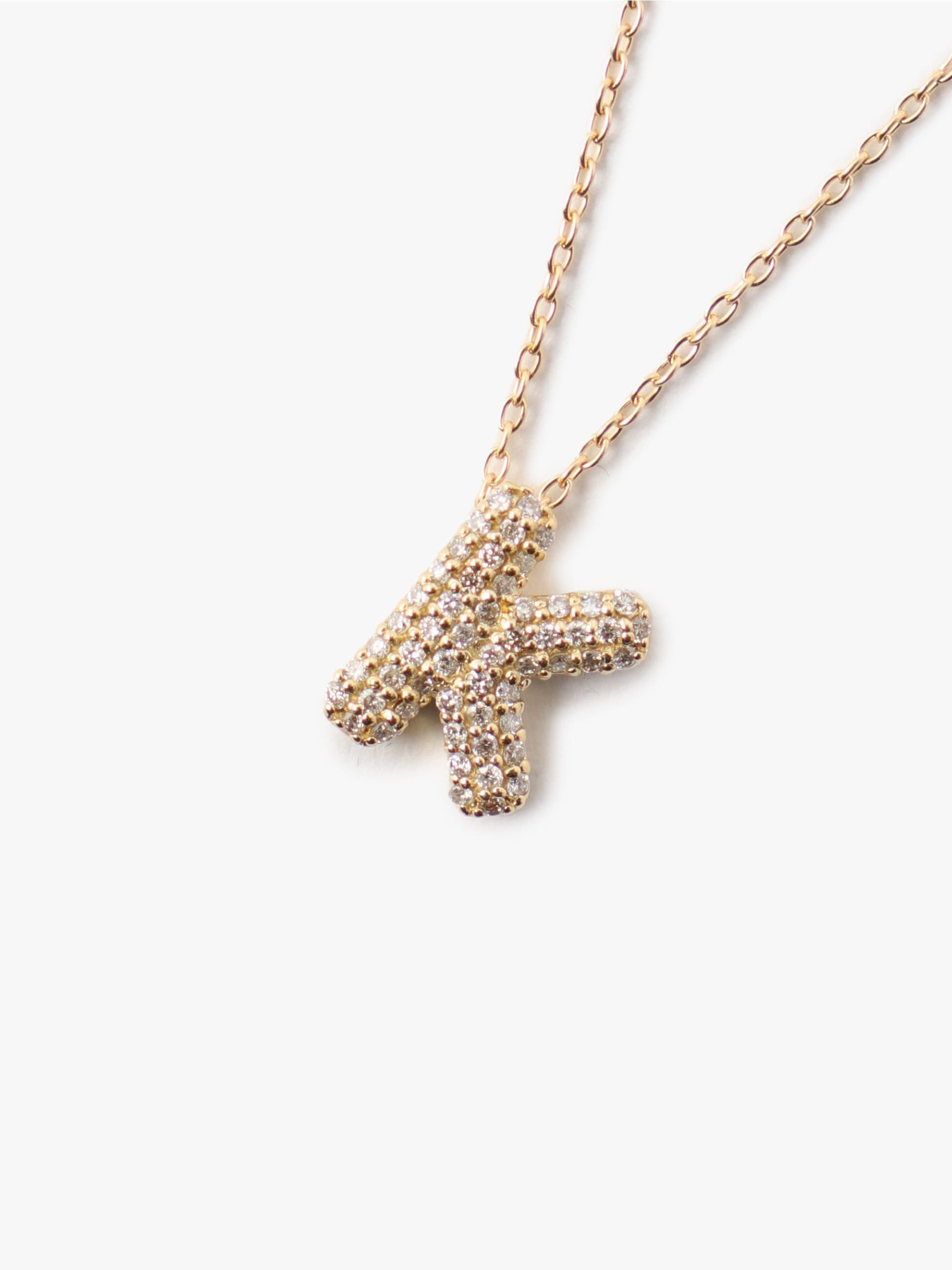 Balloon initial pendant - K